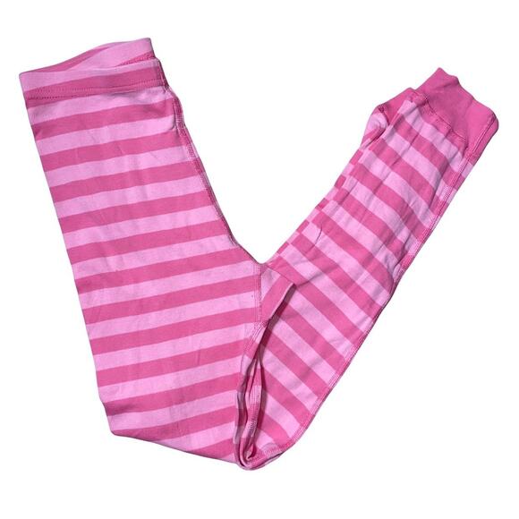 Hanna Andersson Striped Two Piece long john long sleeve Pajama Set sz 12 pink - Picture 5 of 9
